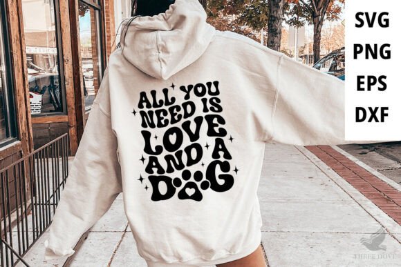 All You Need is Love and a Dog Wavy SVG