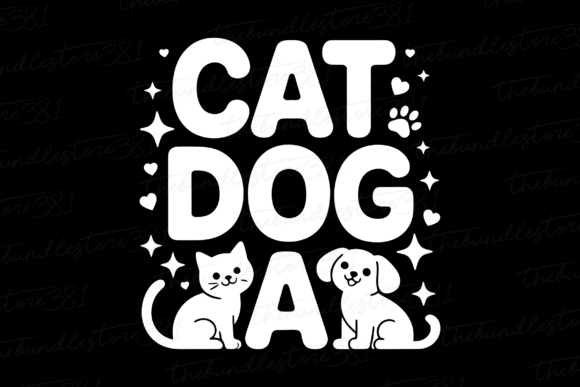 Cat Dog DAD, Father’s Day SVG PNG