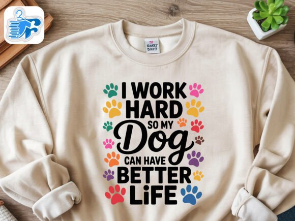 Colorful Paw Print Dog Lover SVG