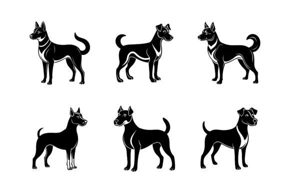 Dog Collection, Set of Dog Silhouette
