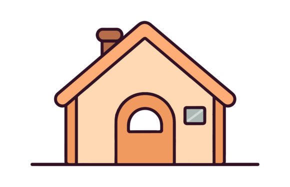Dog House Vector Clipart Illustration