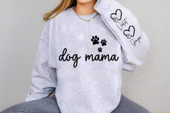 Dog Mama SVG, Pet Name and Heart SVG