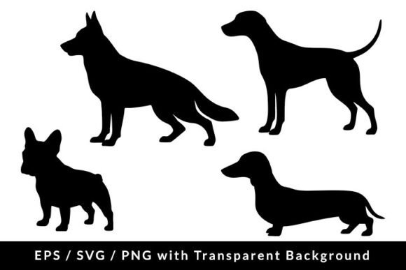 Dog Silhouette Set SVG EPS PNG