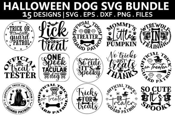 Halloween Dog Quotes SVG Bundle