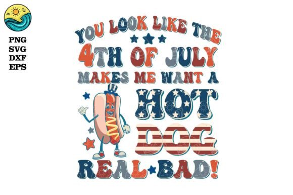 Hot Dog 4th July SVG, Funny Patriotic