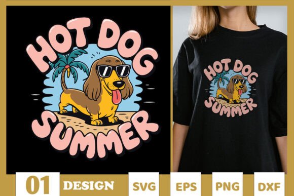 Hot Dog Summer Lover Chill Vibes SVG