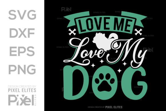 Love Me Love My Dog Hair SVG Design