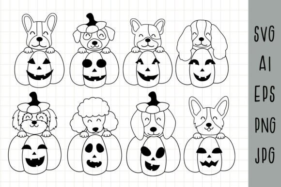 Puppy Pumpkin Svg, Halloween Dog Png