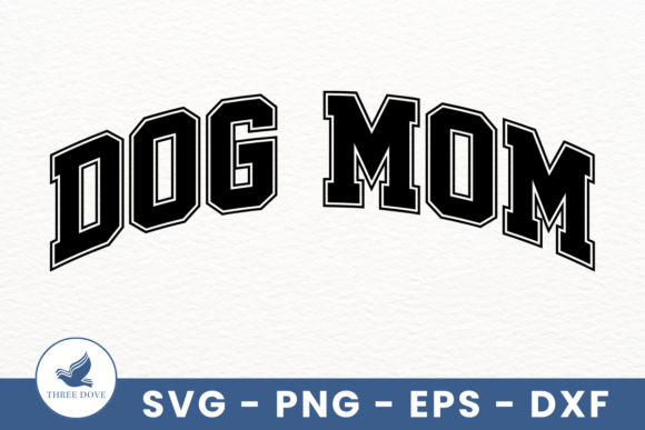Retro Dog Mom Varsity SVG