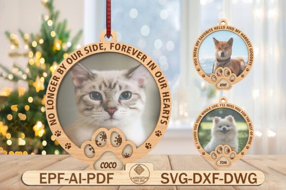 Xmas Dog Cat Svg, Christmas Ornament Svg